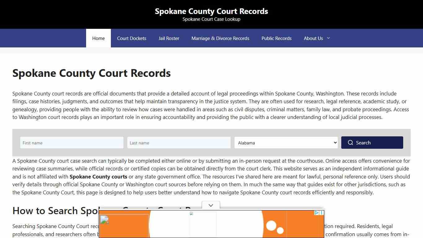 Spokane County Court Records - Spokane County Court Records