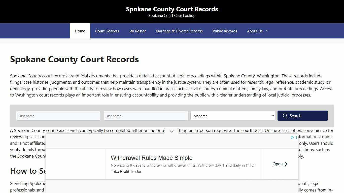 Spokane County Court Records - Spokane County Court Records
